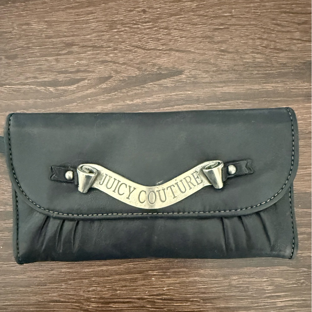 Juicy Couture Black Leather Clutch